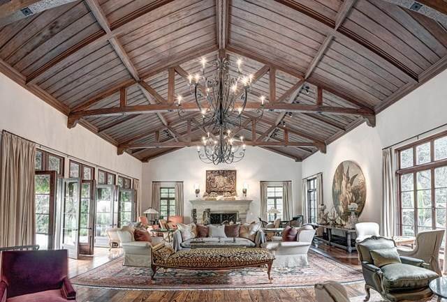 living room in luxury Bel Air home