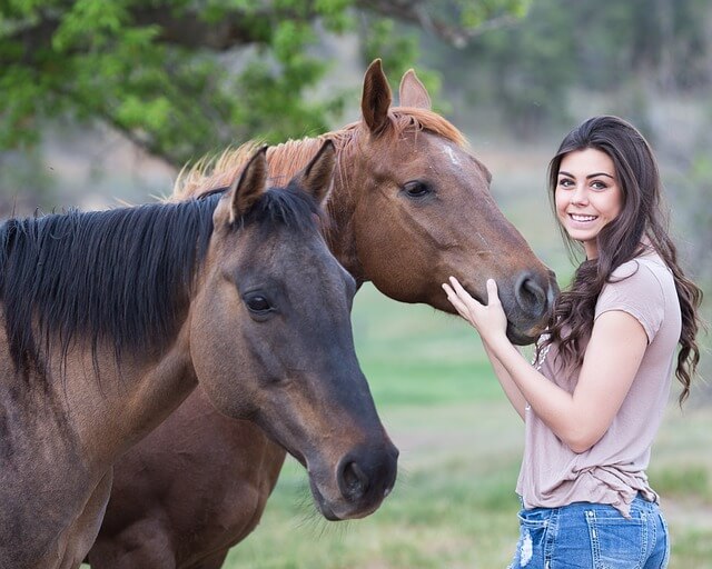 young woman on Los Angeles horse property