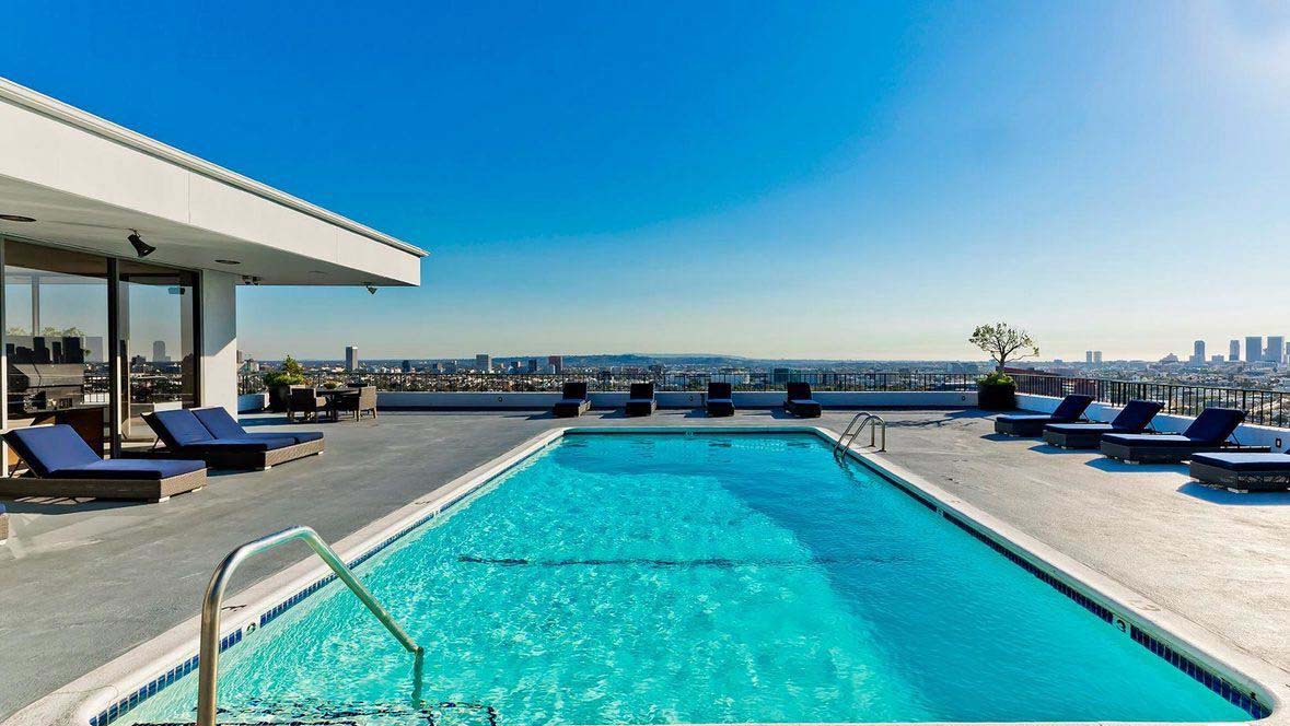 luxury LA home with a pool and gorgeous view