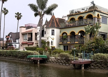 Venice canals in Los Angeles
